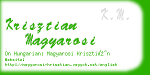 krisztian magyarosi business card